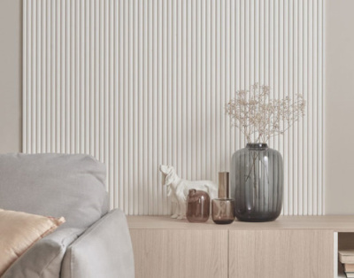 Рейка левая для стеновой панели Linerio S-LINE White (белая)